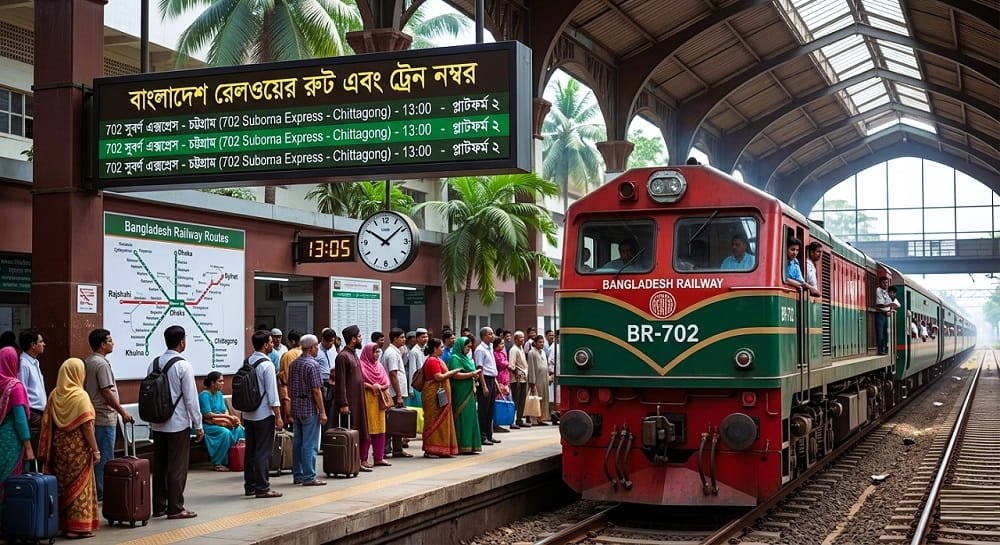 Bangladesh Railway Routes and Train Number