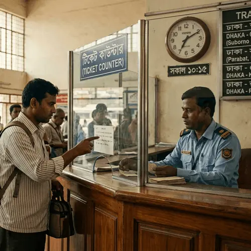Station counter booking